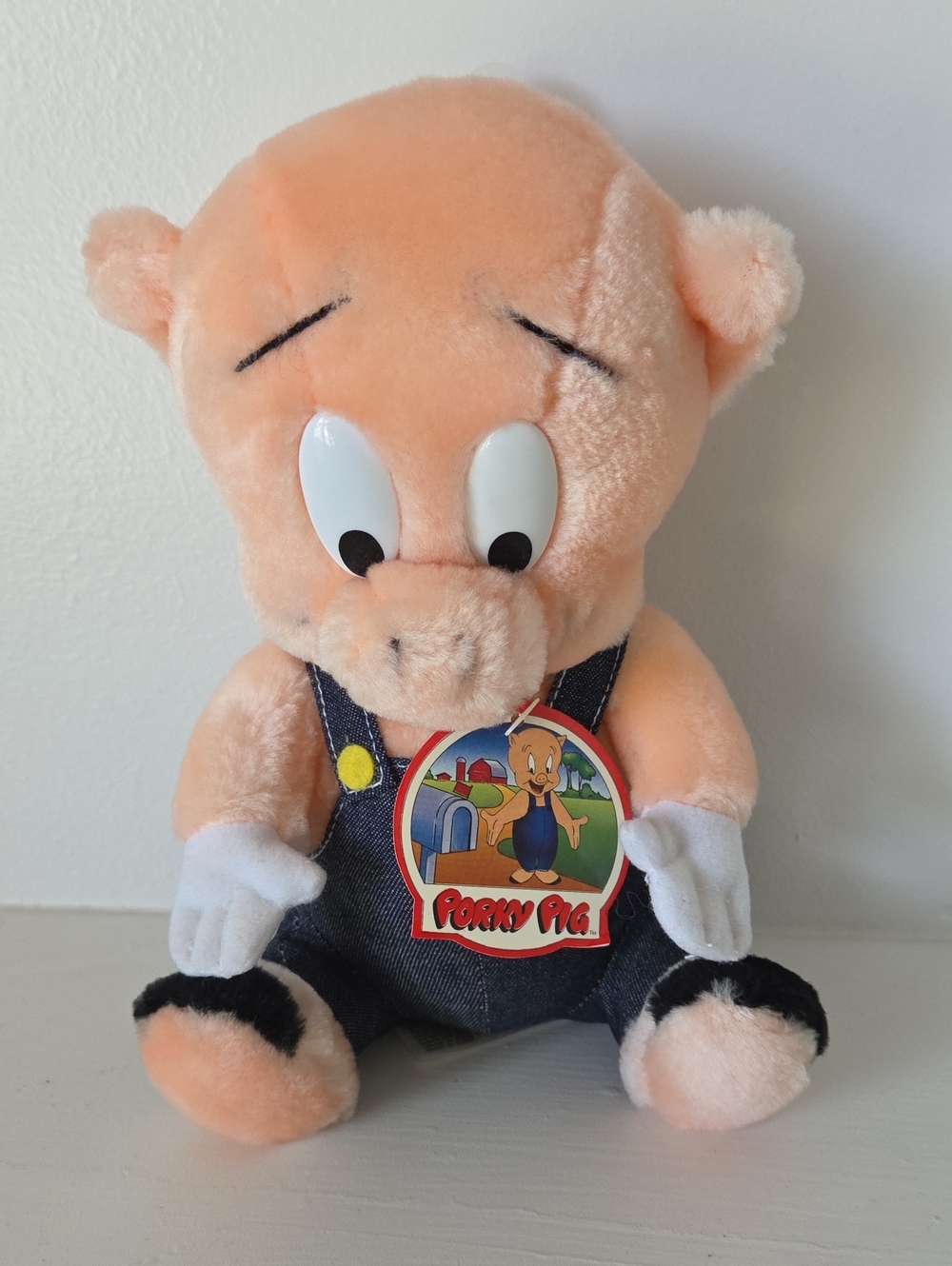 Vintage 1993 Looney Tunes 9 Inch Porky Pig plush doll